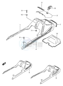 GS125 (E1) drawing SEAT TAIL COVER