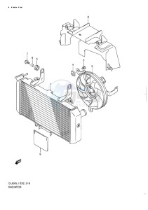 DL 650 V-STROM EU-UK drawing RADIATOR