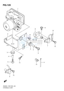 AN400 (E3-E28) Burgman drawing HYDRAULIC UNIT (AN400ZAL1 E33)