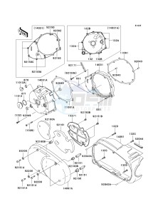 VN 1500 B [VULCAN 88 SE] (B1-B3) N6F drawing LEFT ENGINE COVER-- S- -