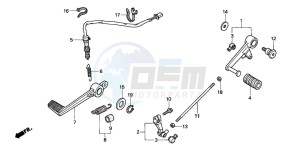 VTR1000F FIRE STORM drawing PEDAL