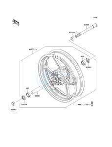 ZR 750 L [Z750 EU] (L7F-L8F) L8F drawing FRONT HUB