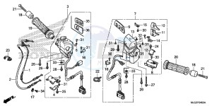 GL1800BE F6B Bagger - GL1800BE UK - (E) drawing HANDLE SWITCH (GL1800B 2GS/ E/ ED/ F/ RU)