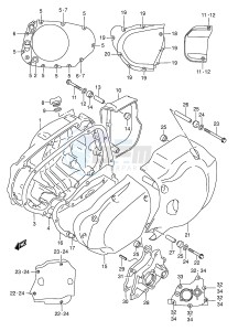 VL1500 (E2) drawing CRANKCASE COVER