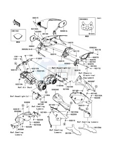 NINJA_ZX-6R ZX600P8F FR GB XX (EU ME A(FRICA) drawing Cowling