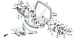 GL1500SE GOLDWING SE drawing WIND SCREEN (GL1500AS/AT)