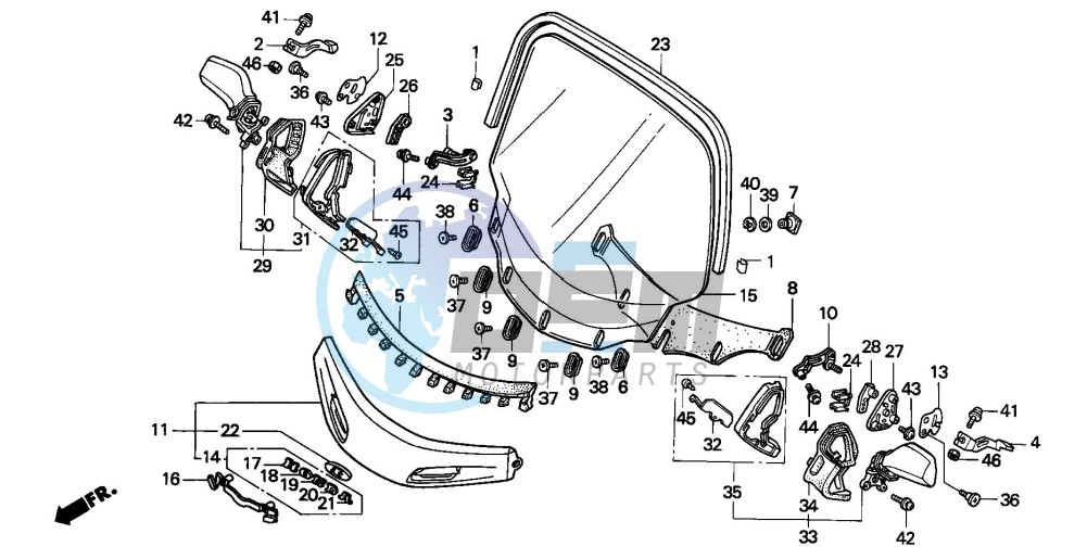 WIND SCREEN (GL1500AS/AT)