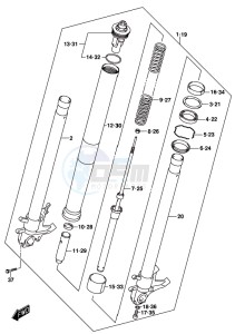 GSX-S1000 A drawing FRONT FORK DAMPER (GSX-S1000AZUFL8 E21)