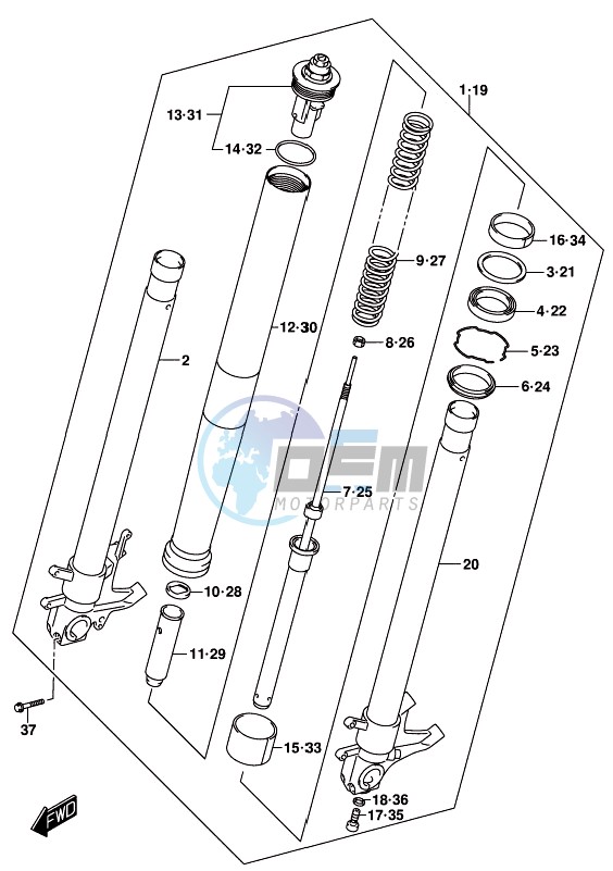 FRONT FORK DAMPER (GSX-S1000AZUFL8 E21)