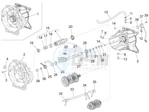 MGX 21 FLYING FORTRESS 1380 APAC drawing Gear box / Selector / Shift cam