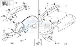 Scarabeo 50 2t e2 (eng. piaggio) drawing Exhaust pipe