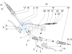 Runner 125 VX 4t drawing Handlebars - Master cilinder