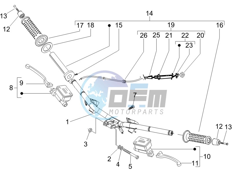 Handlebars - Master cilinder
