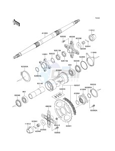 KSF 250 A [MOJAVE 250] (A10-A14) [MOJAVE 250] drawing REAR HUB