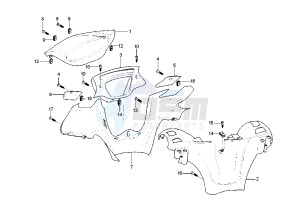 X9 500 drawing Handlebar covers