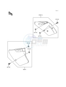 KX 125 K [KX125] (K3) [KX125] drawing SIDE COVERS