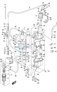 DF 250 drawing Fuel Pump/Fuel Vapor Separator DF 250S