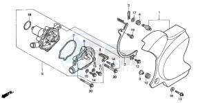 VT750C drawing WATER PUMP