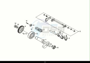 NH-X125 (ME12B2-EU) (E5) (M1) drawing GEARSHIFT