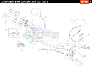 MARATHON-125-PRO-SM-BLACK drawing HANDLEBAR - CONTROLS