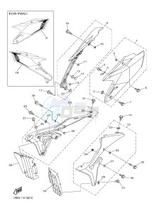 YZ250F (1SM1 1SM2 1SM3 1SM4) drawing SIDE COVER