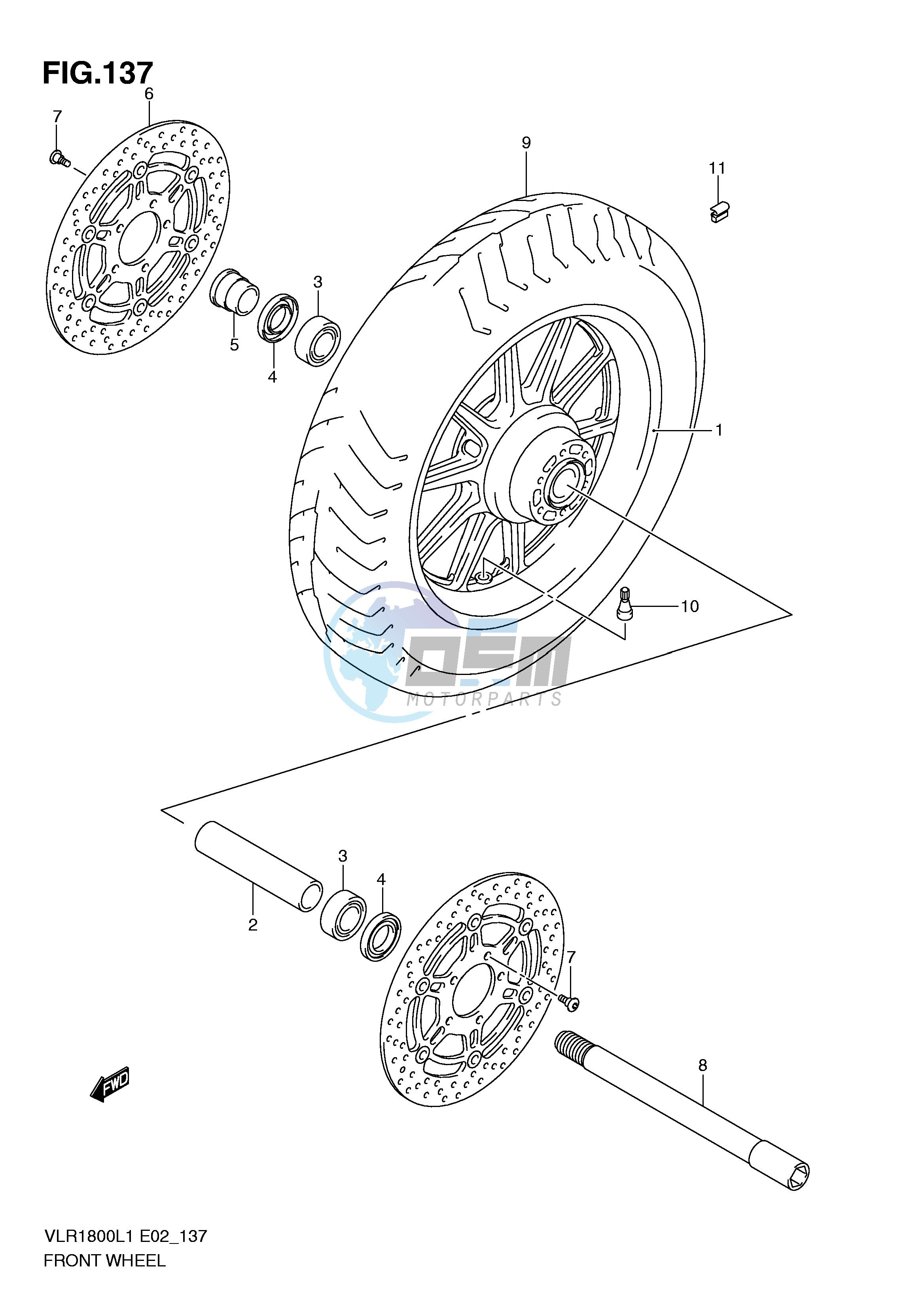 FRONT WHEEL (VLR1800TL1 E2)