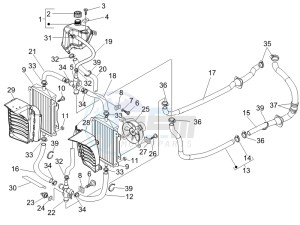 Granturismo 200 L USA drawing Cooling system