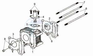 FIDDLE II 50 NEW ENGINE drawing CYLINDER / GASKETS