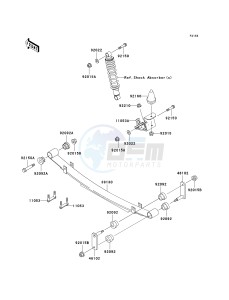 KAF 620 J [MULE 3010 TRANS 4X4] (J1) J1 drawing REAR SUSPENSION