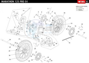 MARATHON-125-E4-PRO-WHITE drawing WHEELS - BRAKES