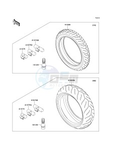 ZX 1000 C [NINJA ZX-10R] (C2) C2 drawing TIRES