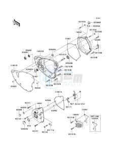 KX 250 T [KX250F] (T8F) T8F drawing ENGINE COVER-- S- -