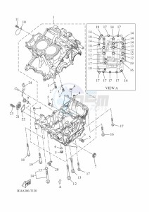 TRACER 7 MTT690-U (B5T3) drawing CRANKCASE