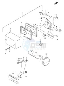 TU250X (E2) drawing REAR COMBINATION LAMP