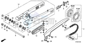 VTR2509 F / CMF LL drawing SWINGARM/CHAIN CASE