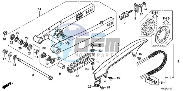 SWINGARM/CHAIN CASE