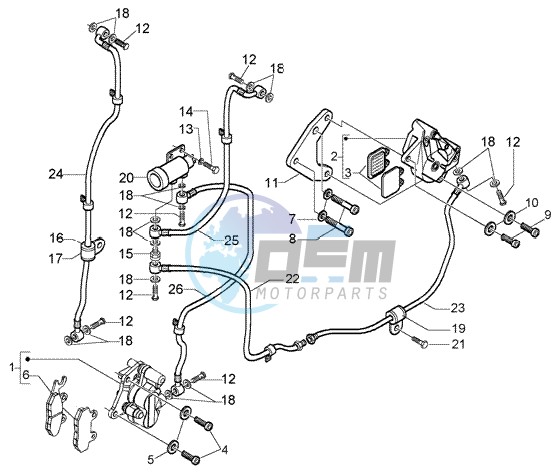 Brakes pipes - Calipers