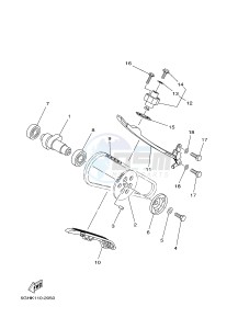 YFM450FWAD YFM45FGPAD GRIZZLY 450 EPS (1CTU 1CTV) drawing CAMSHAFT & CHAIN