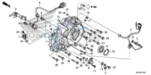 TRX420FA5G TRX420F Europe Direct - (ED) drawing REAR CRANKCASE COVER