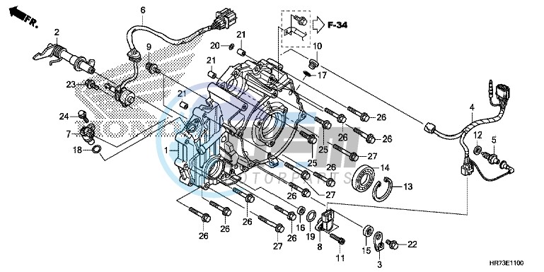 REAR CRANKCASE COVER