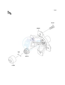 KVF 650 D ([BRUTE FORCE 650 4X4] (D6F-D9F) D8F drawing REAR HUB