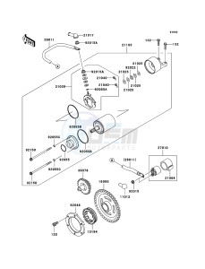 KVF360 4x4 KVF360A8F EU GB drawing Starter Motor