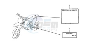 CR85RB drawing CAUTION LABEL