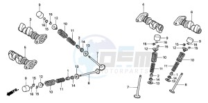 VTR1000F FIRE STORM drawing CAMSHAFT/VALVE