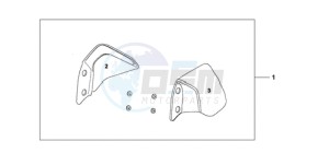 CBF1000S9 Europe Direct - (ED) drawing KNUCKLE VISOR