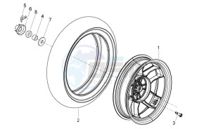 Sport City One 50 4t 4v USA-Canada USA CANADA drawing Rear Wheel