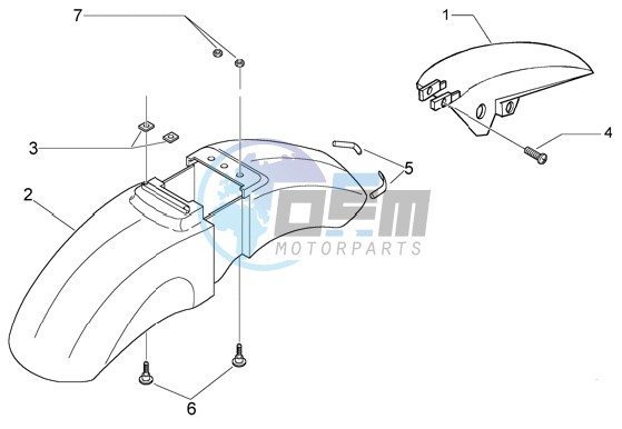 Front and rear mudguard