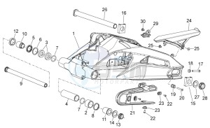 Shiver 750 GT drawing Swing arm