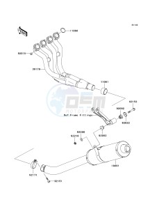 ZX 600 M [NINJA ZX-6RR] (M1) [NINJA ZX-6RR] drawing MUFFLER-- S- -