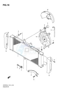 GSF650 (E21) Bandit drawing RADIATOR